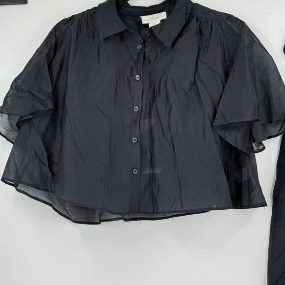 House Of Harlow 1960 Black 3-Piece Set W/ Button Detail & Elastic Waist Fit - Picture 13 of 16